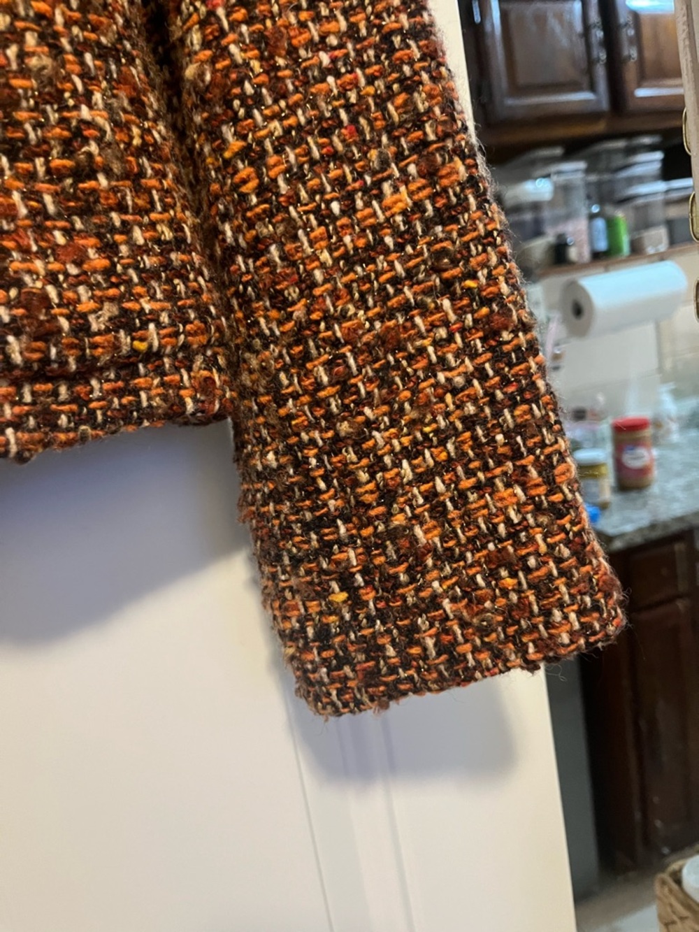 Kate Hill Brown Multi-Tone Tweed Cropped Blazer - Picture 4 of 8